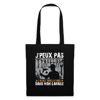 Je Peux Pas J'ai Des Trucs À Faire Dans Mon Garage - Sac en tissu - noir - Devant