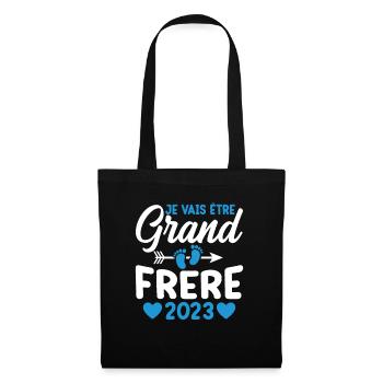 Je Vais Être Grand Frère 2023 - Sac en tissu - noir - Devant