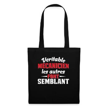 Real mechanic Others pretend - Tote Bag - black - Front