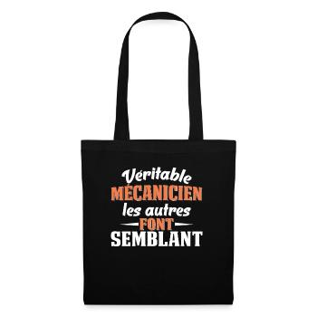Real mechanic Others pretend - Tote Bag - black - Front