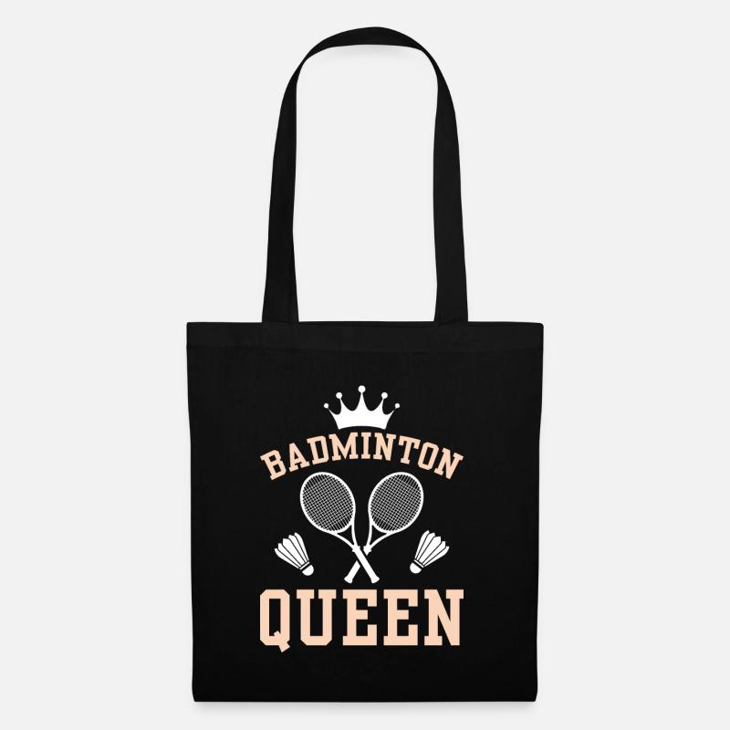 Badminton Queen - Die Königin des Badmintons - Stoffbeutel - Schwarz