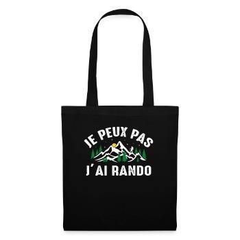 Je Peux Pas J'ai Rando - Sac en tissu - noir - Devant