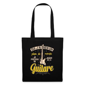 Mon Plan De Retraite C'est Jouer De Guitare - Sac en tissu - noir - Devant
