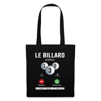 Le Billard M'appelle - Sac en tissu - noir - Devant