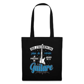 Mon Plan De Retraite C'est Jouer De Guitare - Sac en tissu - noir - Devant