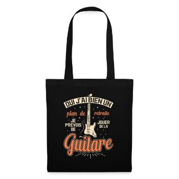 Mon Plan De Retraite C'est Jouer De Guitare - Sac en tissu - noir - Devant