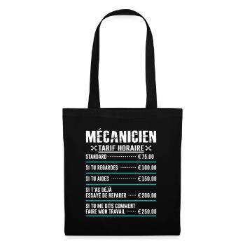 Le Tarif Horaire D'un Mécanicien - Sac en tissu - noir - Devant