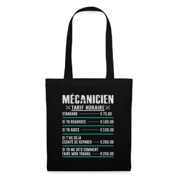 Le Tarif Horaire D'un Mécanicien - Sac en tissu - noir - Devant