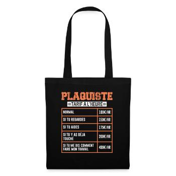 Le Tarif Horaire D'un Plaquiste - Sac en tissu - noir - Devant