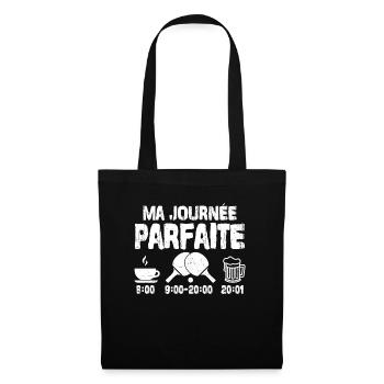 Ma Journée Parfaite Ping-pong - Sac en tissu - noir - Devant