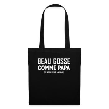Beau Gosse Comme Papa Cadeau Maman Body Enceinte - Sac en tissu - noir - Devant