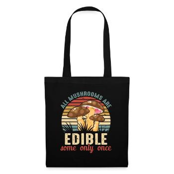 Champignon Cadeau Forêt Idée Cadeau Nature Automne - Sac en tissu - noir - Devant