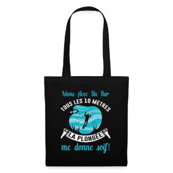 Plongée Sous Marine Mer Idée Cadeau Plongeur Océan - Sac en tissu - noir - Devant