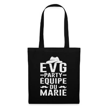 Mariage Cadeau Amour Love Evg Équipe Du Marié Fête - Sac en tissu - noir - Devant
