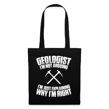 Géologue Géologue Géologue Géologie Géologine - Sac en tissu - noir - Devant