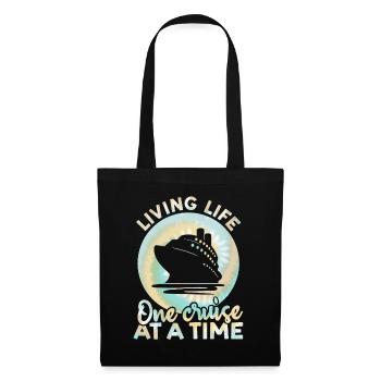 Living Life One Cruise At A Time Tie Dye Print - Tote Bag - black - Front