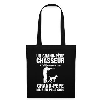 Grand-père Chasseur Anniversaire Cadeau Cool Noël - Sac en tissu - noir - Devant