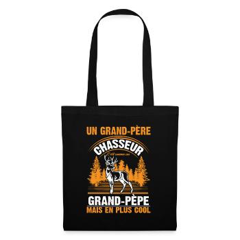 Grand-père Chasseur Chasser Cadeau Fête Des Pères - Sac en tissu - noir - Devant