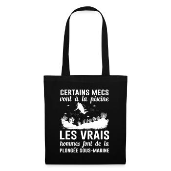 Les Vrais Hommes Font De La Plongée Sous-marine - Sac en tissu - noir - Devant