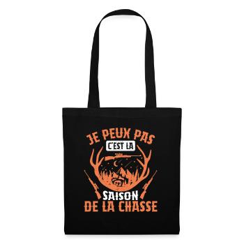 Je Peux Pas C'est La Saison De La Chasse Chasser - Sac en tissu - noir - Devant