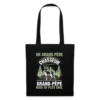Grand-père Chasseur Chasser Cadeau Fête Des Pères - Sac en tissu - noir - Devant