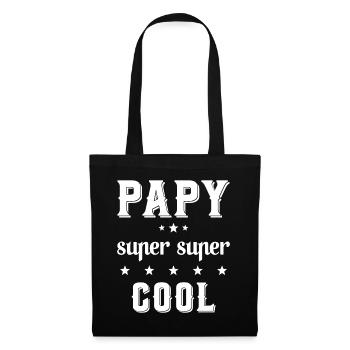 Papy super cool Cadeau drôle de grand-père - Sac en tissu - noir - Devant