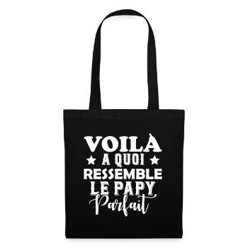 Voila À Quoi Ressemble Le Papy Parfait - Sac en tissu - noir - Devant