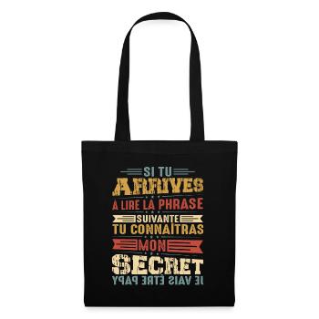 Je Vais Être Papy Annonce Grossesse Papi Grossesse - Sac en tissu - noir - Devant