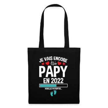 Je Vais Encore Être Papy En 2022 Cadeau Enceinte - Sac en tissu - noir - Devant