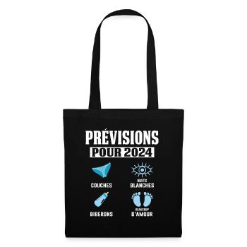 Prévisions Pour 2024 Maman Enceinte Idée Cadeau - Sac en tissu - noir - Devant