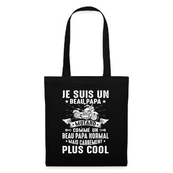 Beau-papa Motard Moto Sport Fête Des Pères Papa - Sac en tissu - noir - Devant
