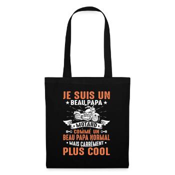 Beau-papa Motard Moto Sport Fête Des Pères Papa - Sac en tissu - noir - Devant