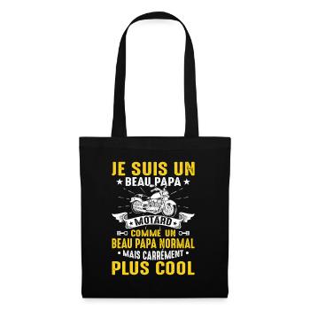 Beau-papa Motard Moto Sport Fête Des Pères Papa - Sac en tissu - noir - Devant