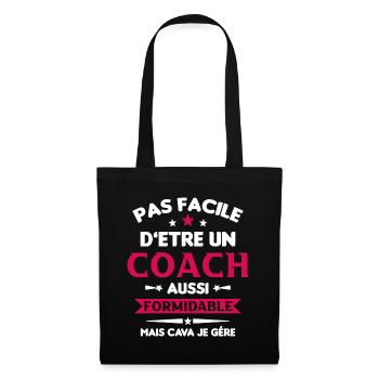 Coach Formidable Idée Cadeau Entraîneur Drôle - Sac en tissu - noir - Devant