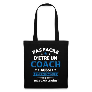 Coach Formidable Idée Cadeau Entraîneur Drôle - Sac en tissu - noir - Devant