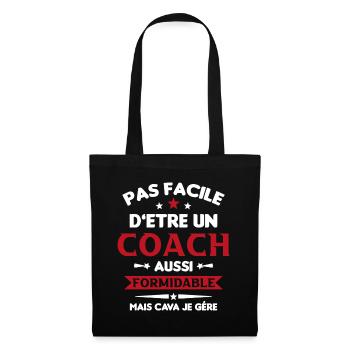 Coach Formidable Idée Cadeau Entraîneur Drôle - Sac en tissu - noir - Devant