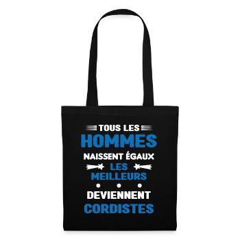 Les Meilleurs Hommes Deviennent Cordistes - Sac en tissu - noir - Devant