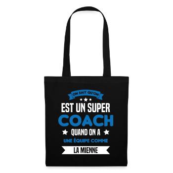 On Sait Qu'on Est Un Super Coach - Sac en tissu - noir - Devant