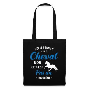 Oui Je Sens Le Cheval non ce n est pas un problème - Sac en tissu - noir - Devant