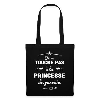 On ne touche pas à la princesse de parrain - Sac en tissu - noir - Devant