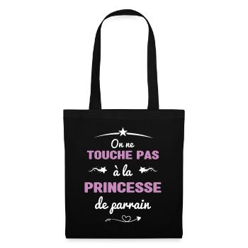 On ne touche pas à la princesse de parrain - Sac en tissu - noir - Devant