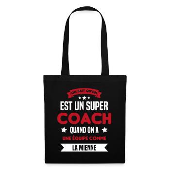 On Sait Qu'on Est Un Super Coach - Sac en tissu - noir - Devant