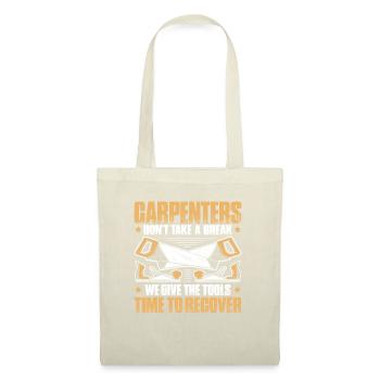 Zimmerer Zimmermann Zimmerei Carpenter Carpentry - Stoffbeutel - Natur - Vorne