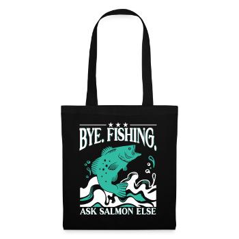 Pêche au saumon - Sac en tissu - noir - Devant