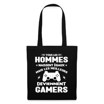 Tous Les Hommes Naissent Égaux - Meilleurs Gamers - Sac en tissu - noir - Devant