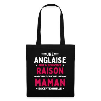 Une anglaise donne toujours maman exceptionnelle - Sac en tissu - noir - Devant
