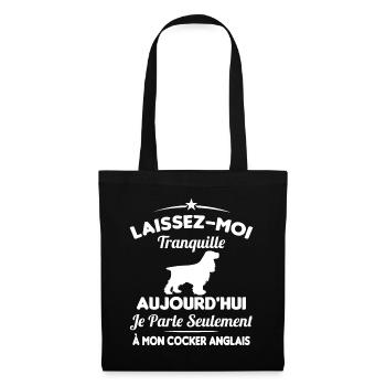Je parle seulement à mon Cocker Anglais - Sac en tissu - noir - Devant