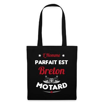 L'Homme Parfait Est Breton Motard - Sac en tissu - noir - Devant