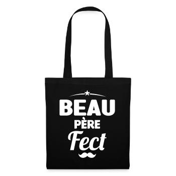 beau-pèrefect cadeau beau-papa anniversaire humour - Sac en tissu - noir - Devant