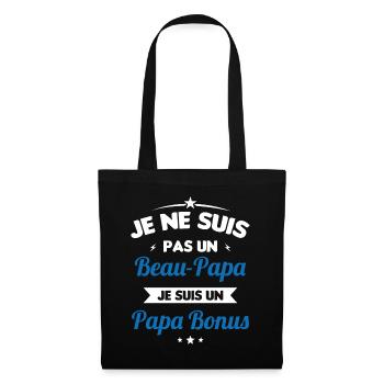 Je ne suis pas un beau-papa je suis un papa bonus - Sac en tissu - noir - Devant